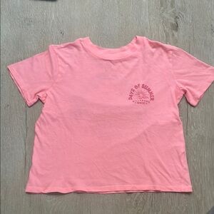 Billabong Pink Short Sleeve Tee Casual Crew Neck